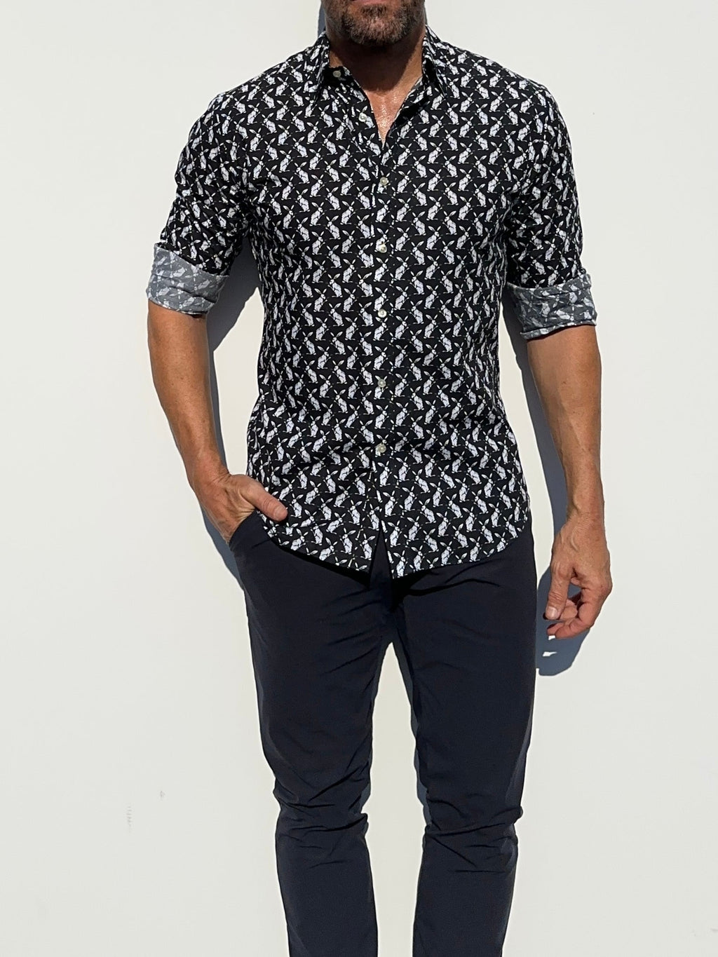 Small Print Party Shirt - Rabbit Run
