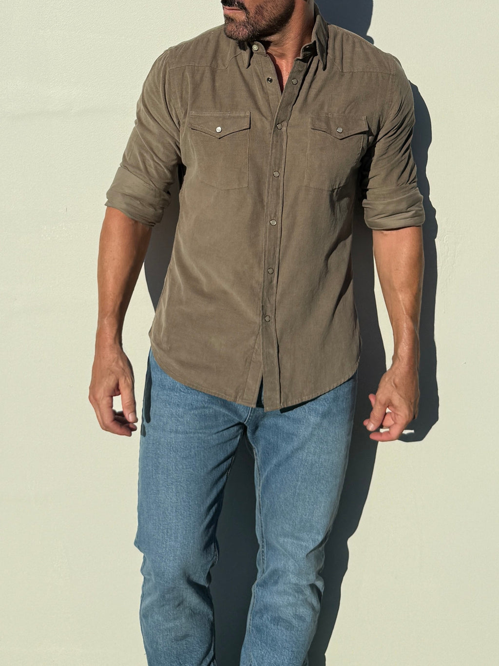The Corduroy Western - Army Green