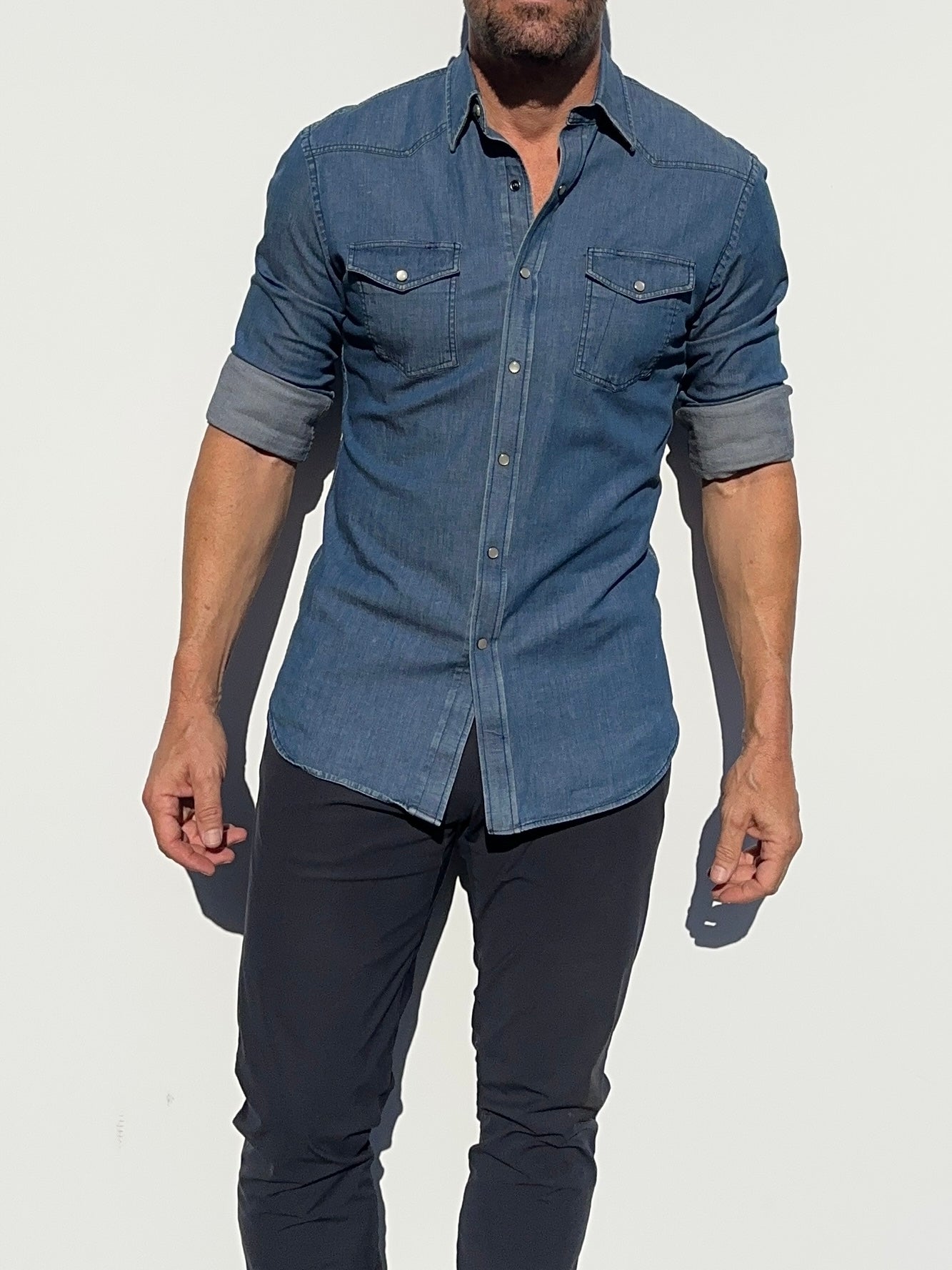 The Stretch Denim Western - Small Batch #293 Indigo Denim – Teddy