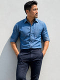 One Pocket Indigo Denim - Indigo Blue