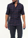 Navy, Black & Red Utility Flannel - Navy & Red
