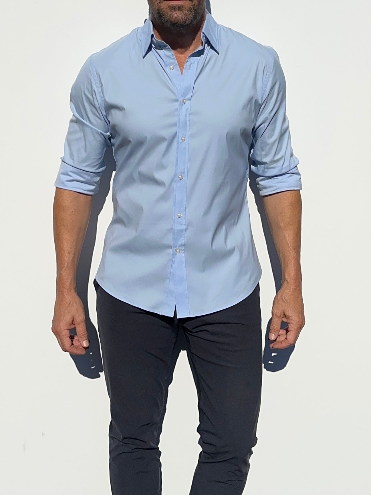 Mega-Stretch Performance Broadcloth - Light Blue