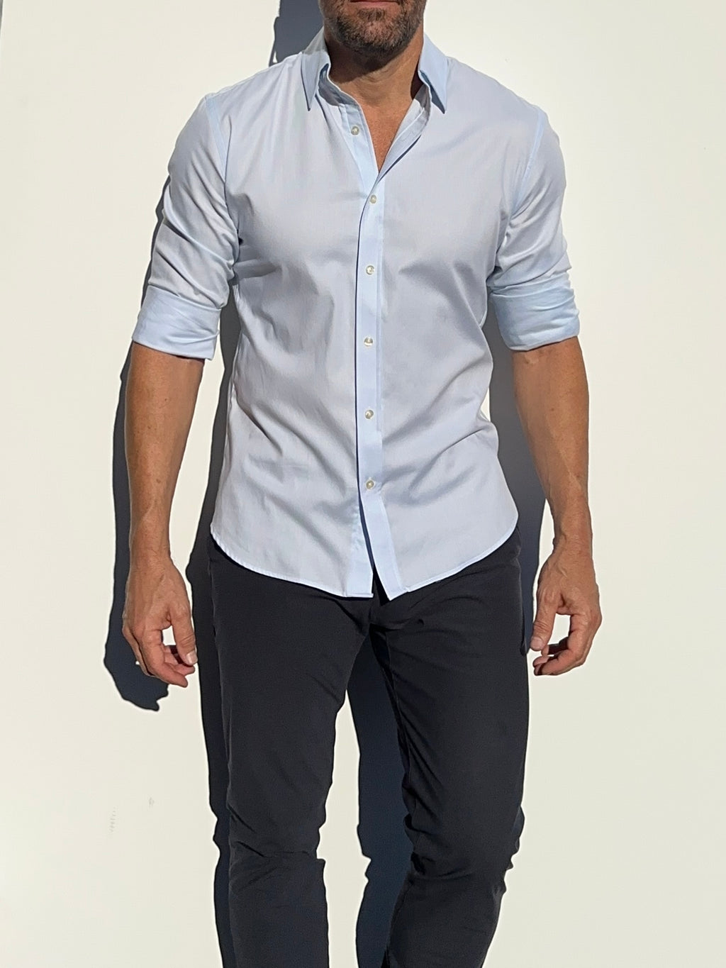Stretch Royal Oxford - Light Blue