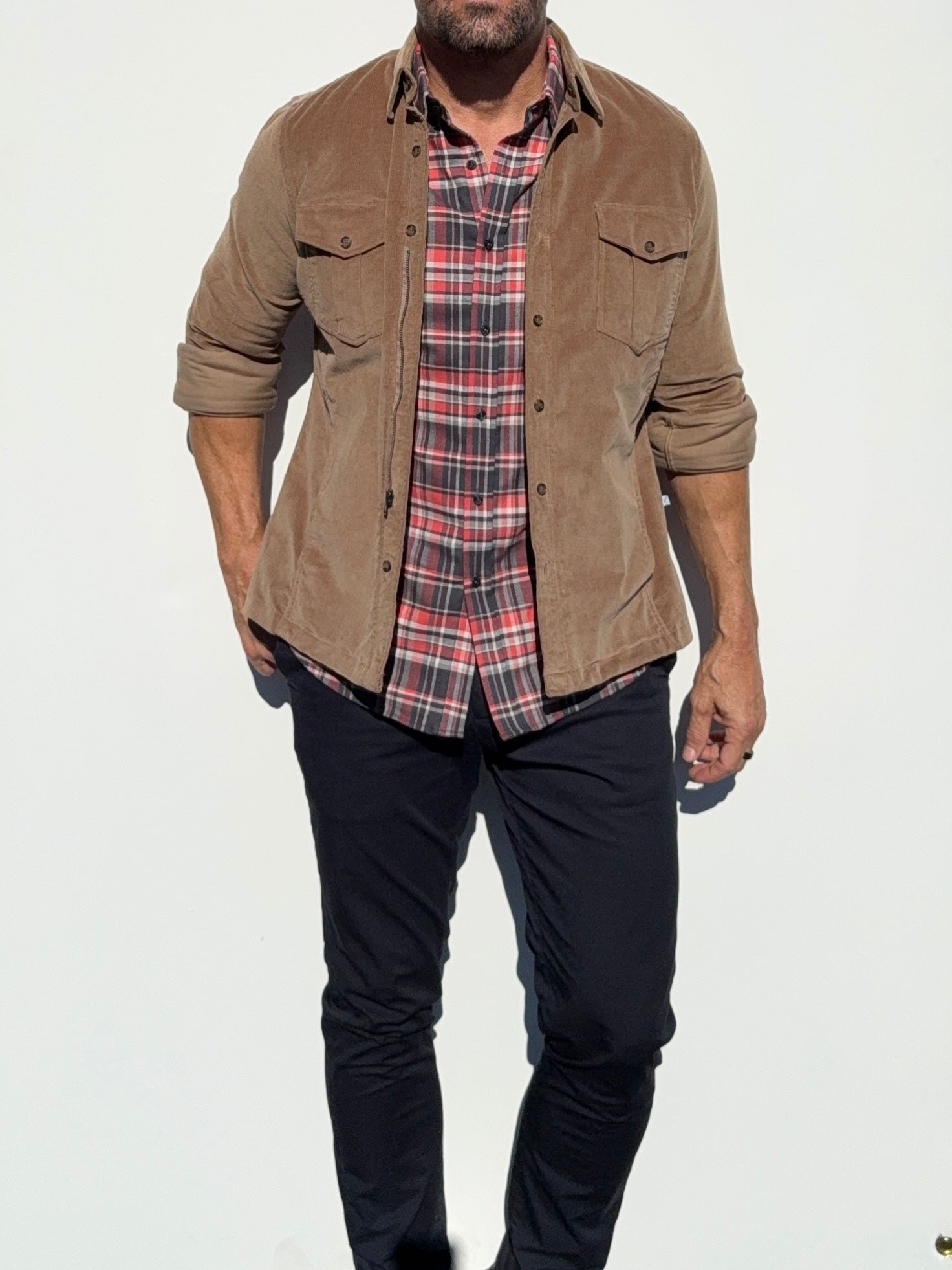 The Urban Legend Shirt Jacket in Corduroy - Camel