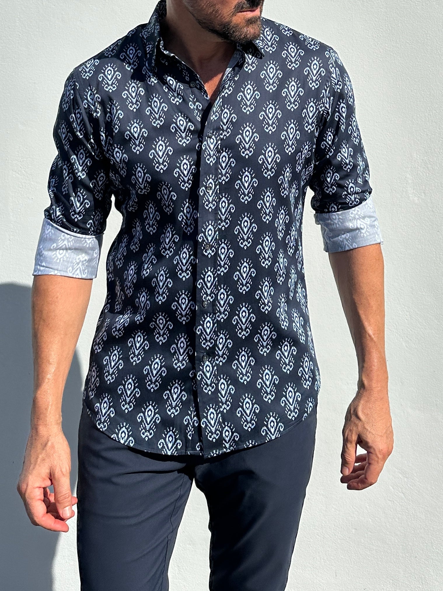 Fleur-de-Lis Party Shirt - Bleu