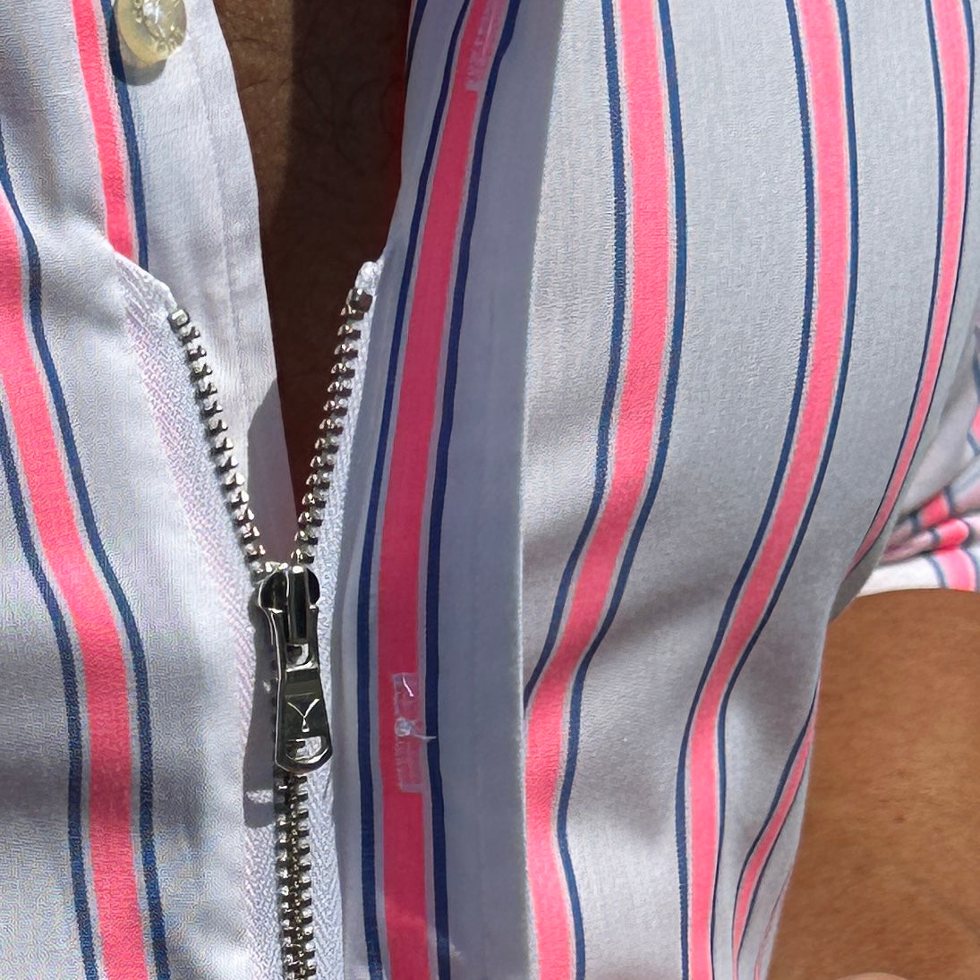 Neon Pink & Blue Stripe - Neon Pink & Blue Stripe