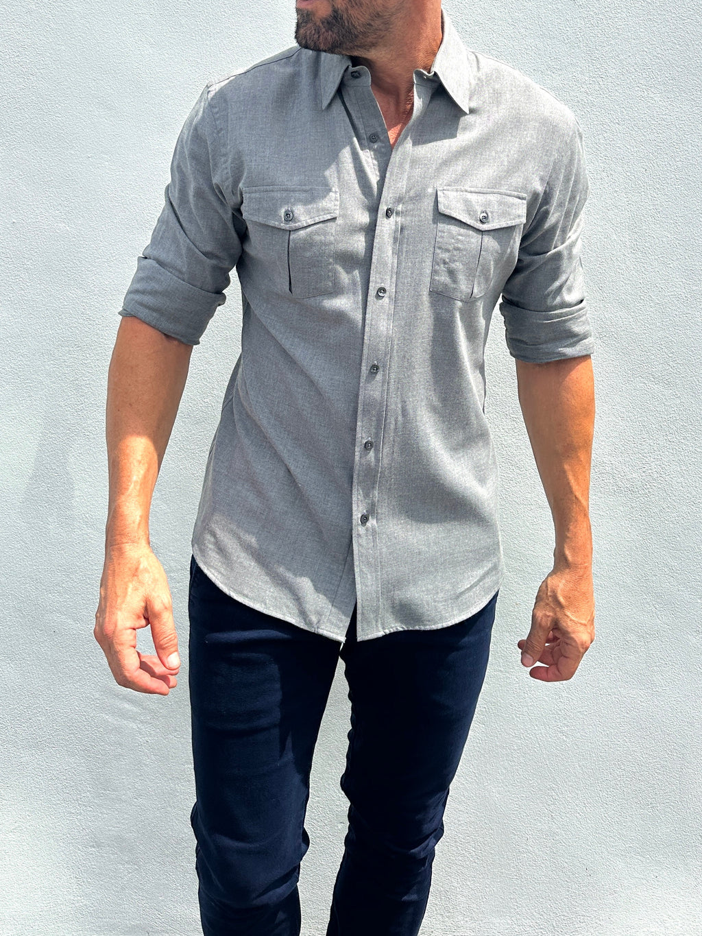The Two-Pocket Flannel - Gray