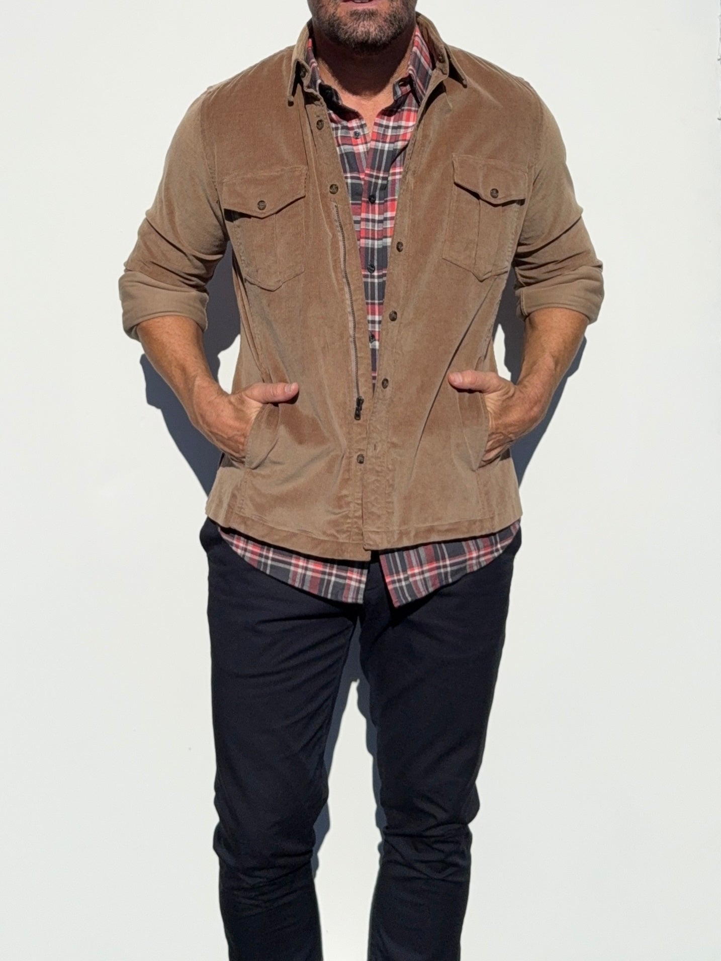 The Urban Legend Shirt Jacket in Corduroy - Camel
