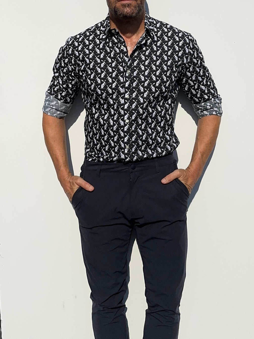 Small Print Party Shirt - Rabbit Run