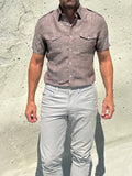 Short Sleeve Linen Raider Shirt - Small Batch Series - Cafe