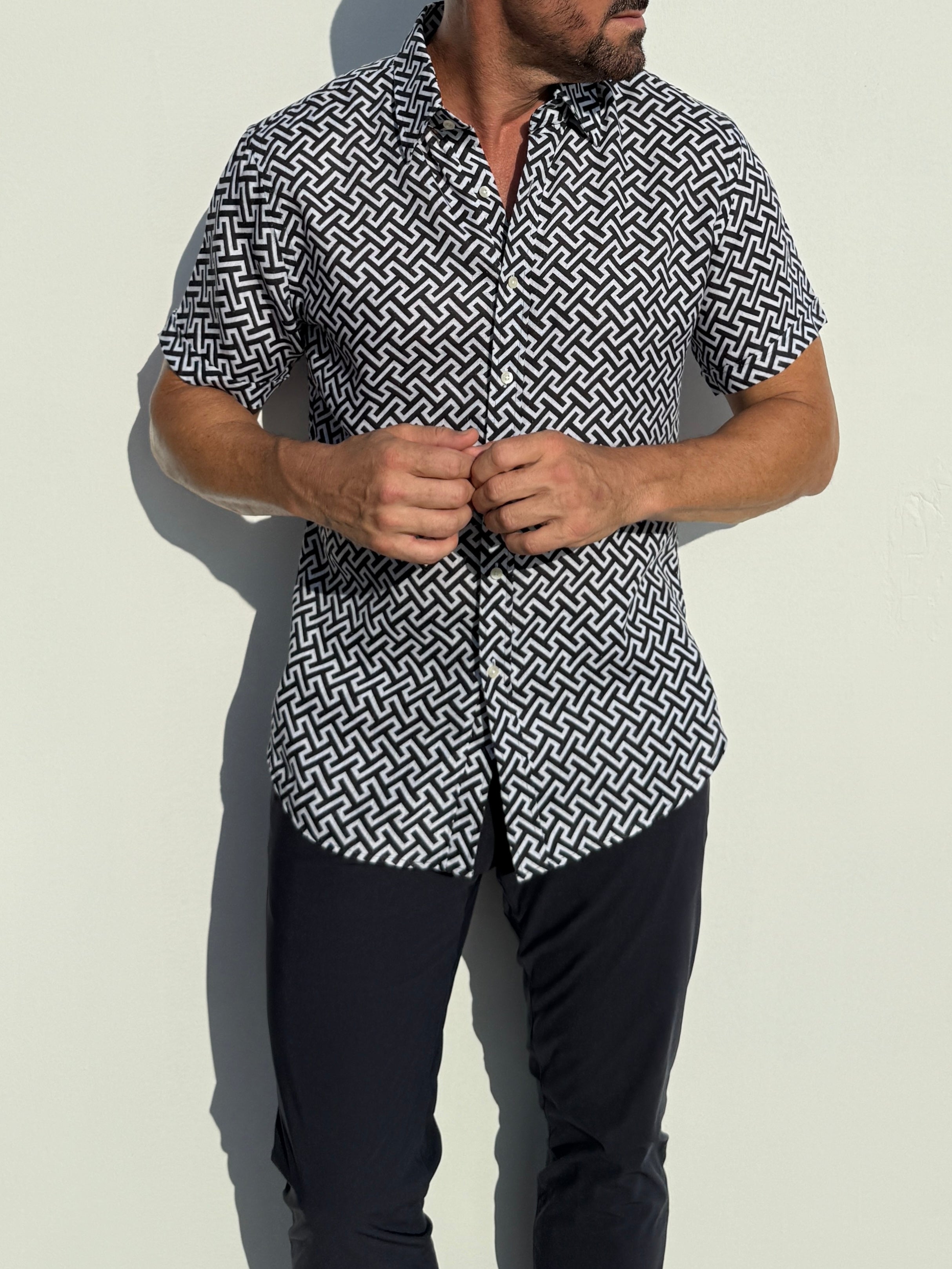 Geometric “T”s Party Shirt - Black “T”s