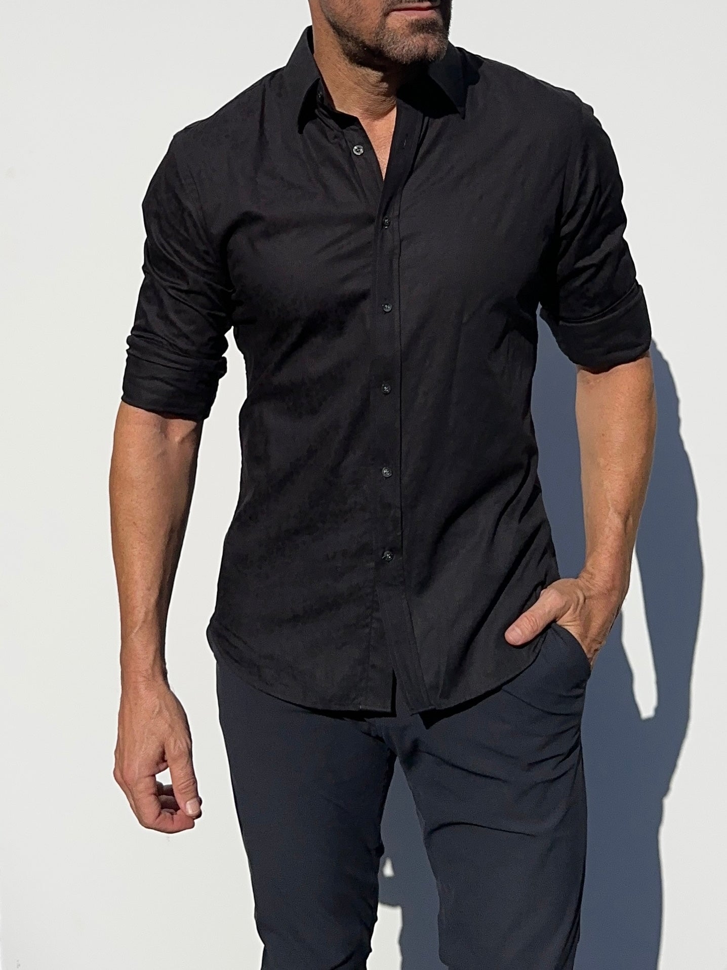 After-Dark Series - Black Floral Jacquard