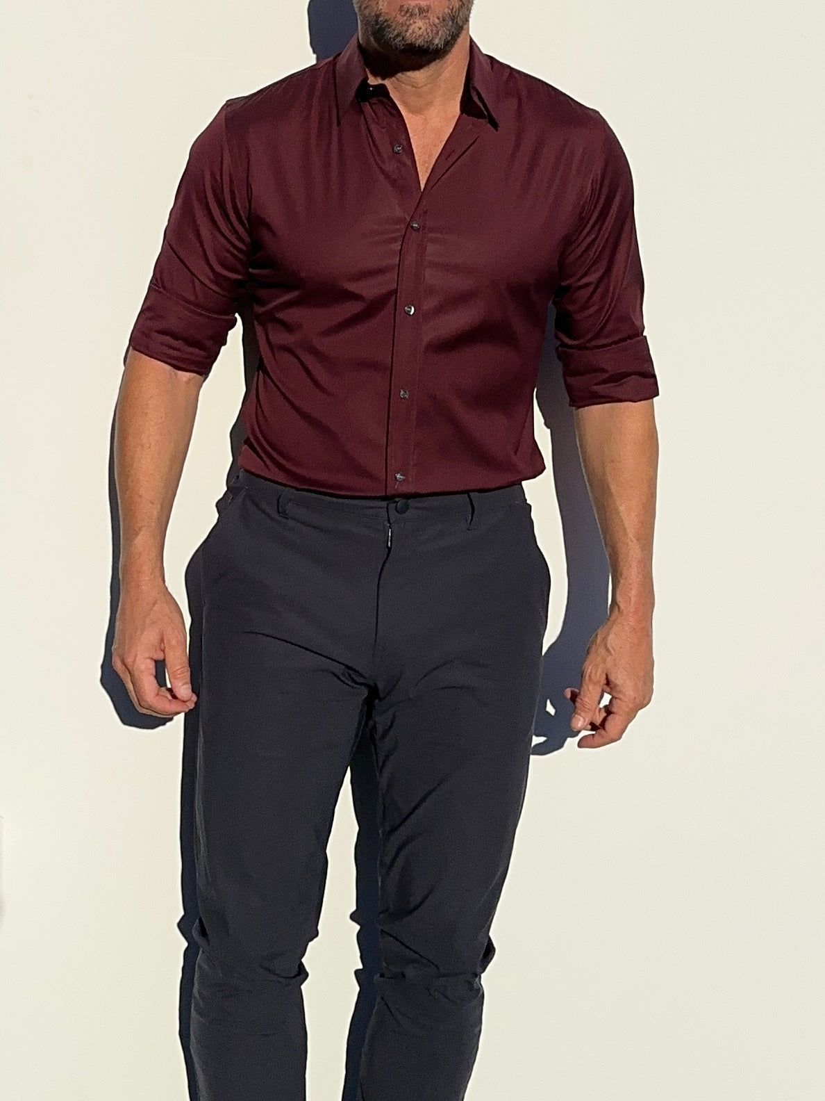 Incognito Stretch Poplin - Sangria