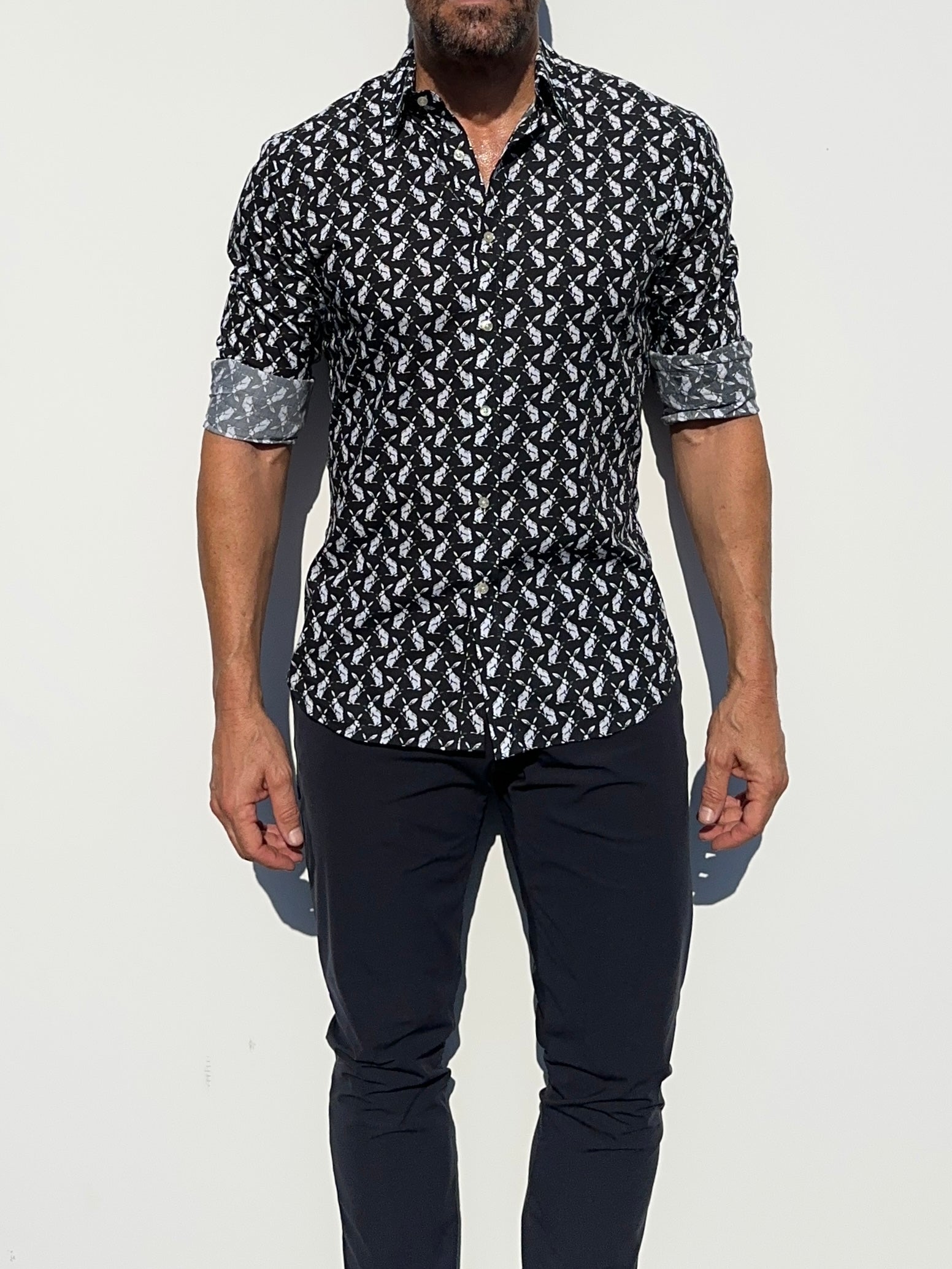 Small Print Party Shirt - Rabbit Run