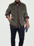 The Urban Legend Shirt Jacket in Corduroy - Dark Sage