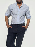 The Gingham Poplin- Light Blue & Navy Blue