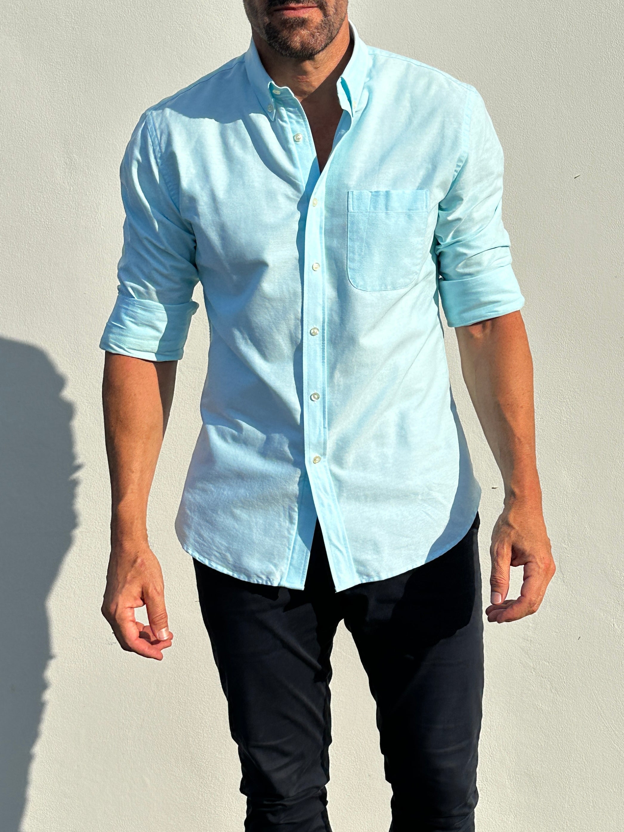 Oxford Cloth Button Down - Light Aqua