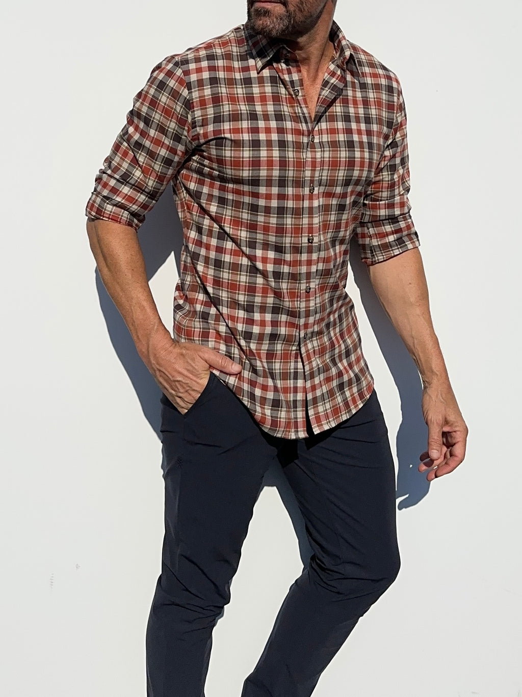 Rust Color Flannel Rust & Brown Plaid Flannel - Rust & Brown – Teddy Stratford