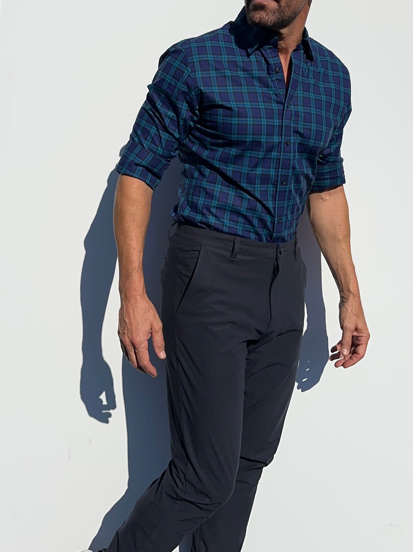 Navy Plaid Organic Cotton - Small Batch #291 Navy Plaid Organic Cotton