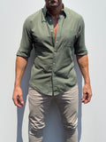 Super Lightweight Cotton- Long Sleeve - Moss Green