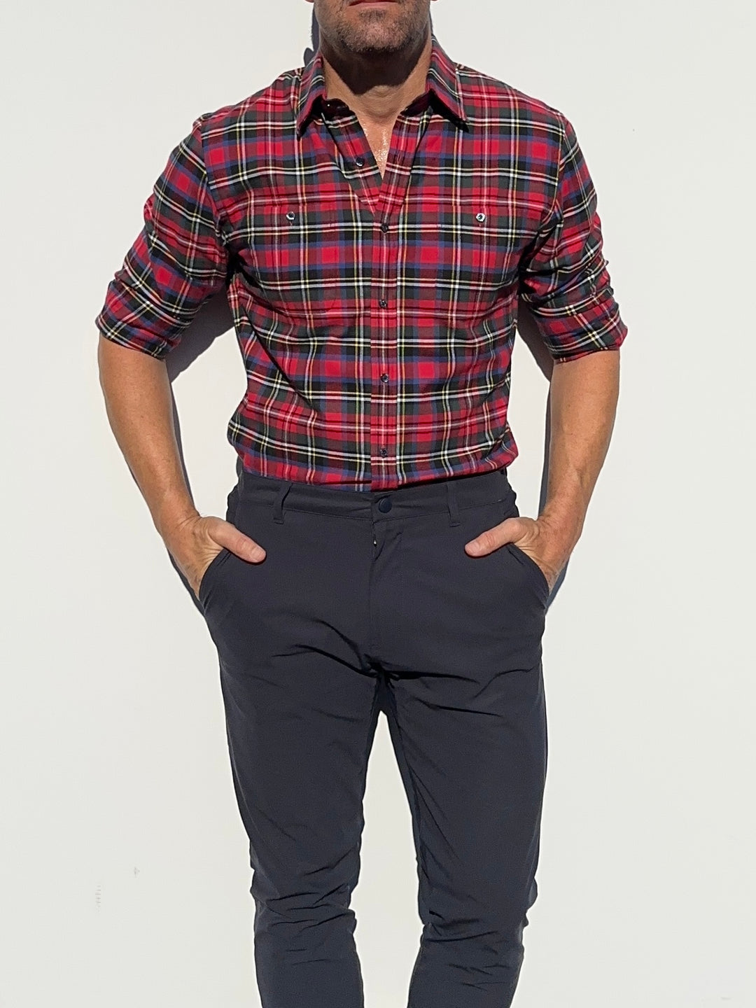 Red & Green Plaid Flannel- Small Batch #445 | Teddy Stratford