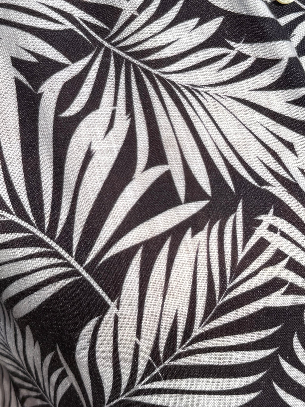 Navy Palms on Linen - Navy Palms on Linen