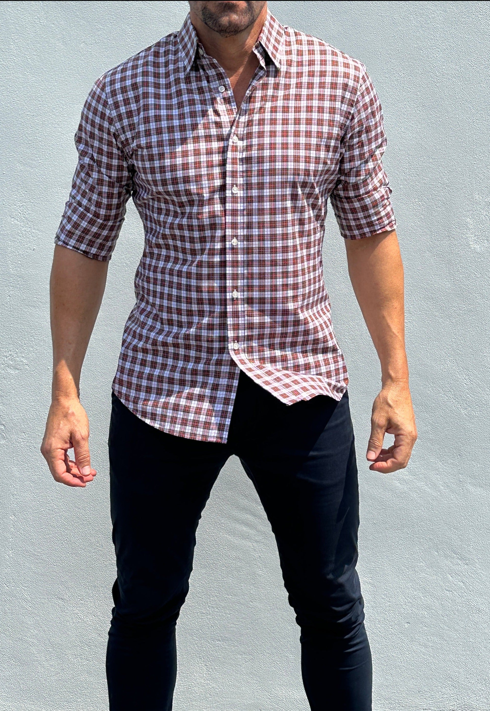 Red & White Organic Plaid - Red & White Plaid