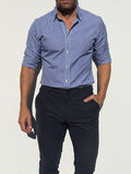 The Gingham Poplin - Navy Gingham Poplin
