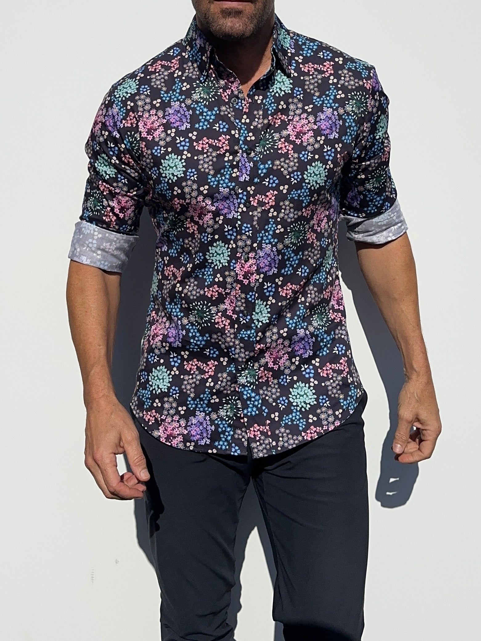 Fireworks Floral Party Shirt - Firework Floral