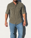 The Corduroy Western - Army Green