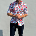 Rose Garden Party Shirt - Rose Garden on White