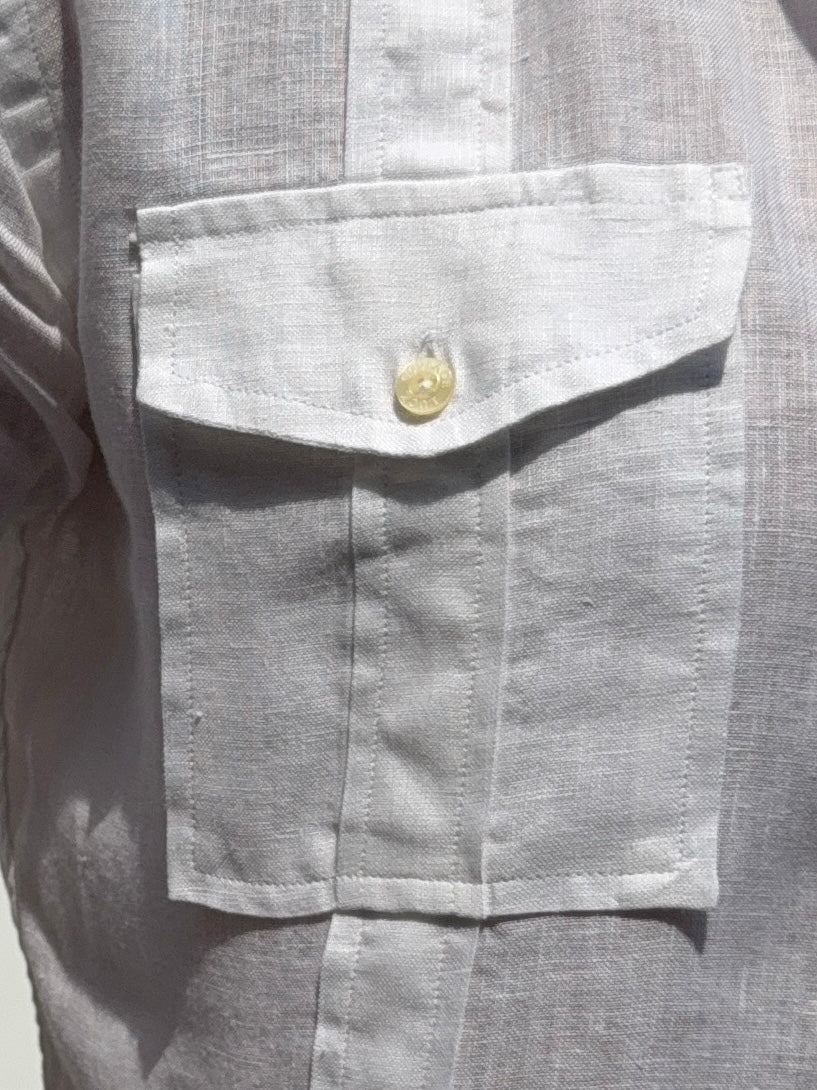 The Raider Shirt in Linen - White