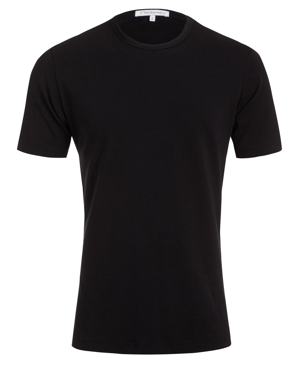 Crewneck T-shirt in Tedra™ - Black