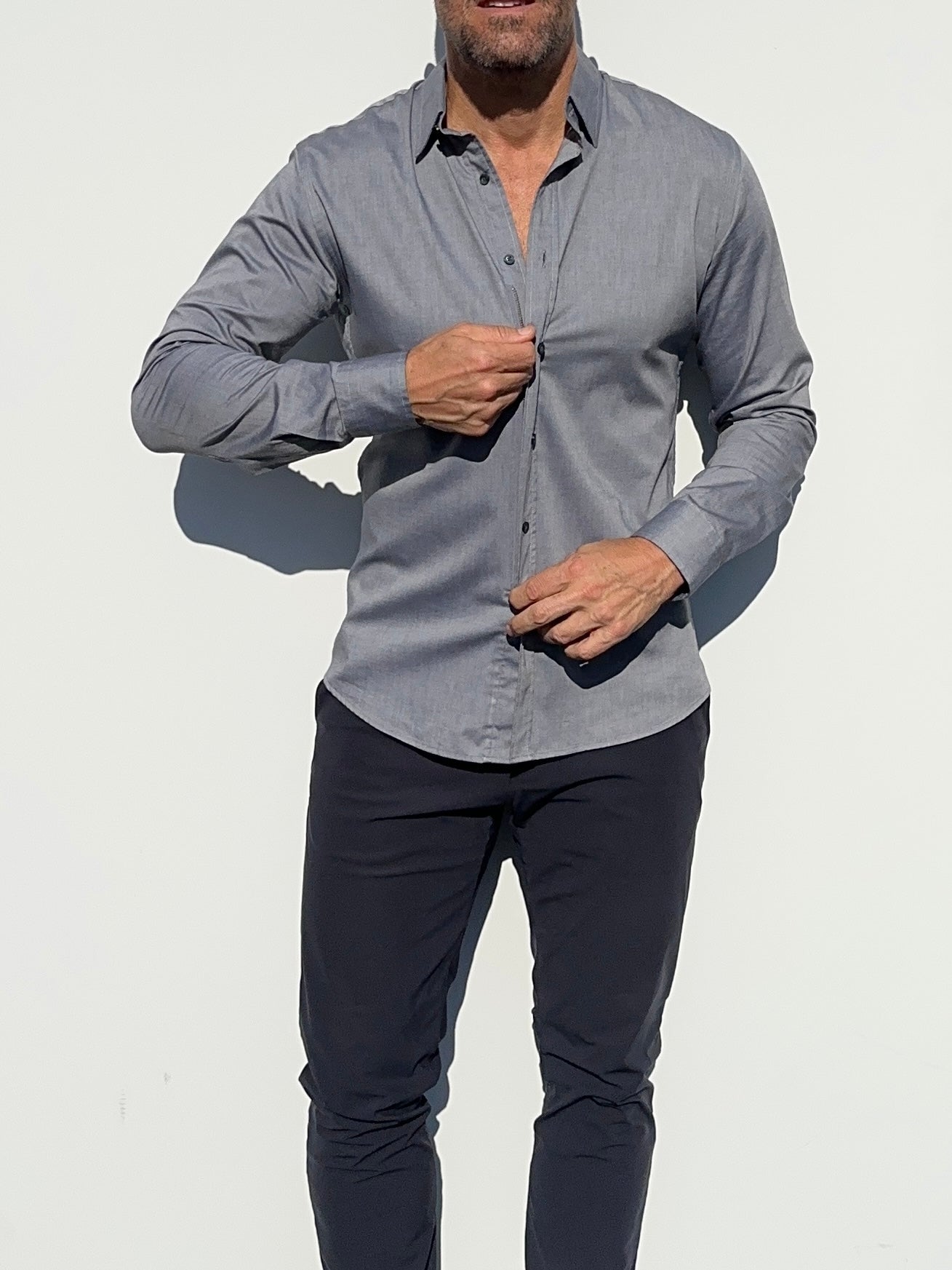 Wrinkle-Resistant OG Oxford - Metal Gray