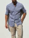 Band Collar Robust Linen - Indigo