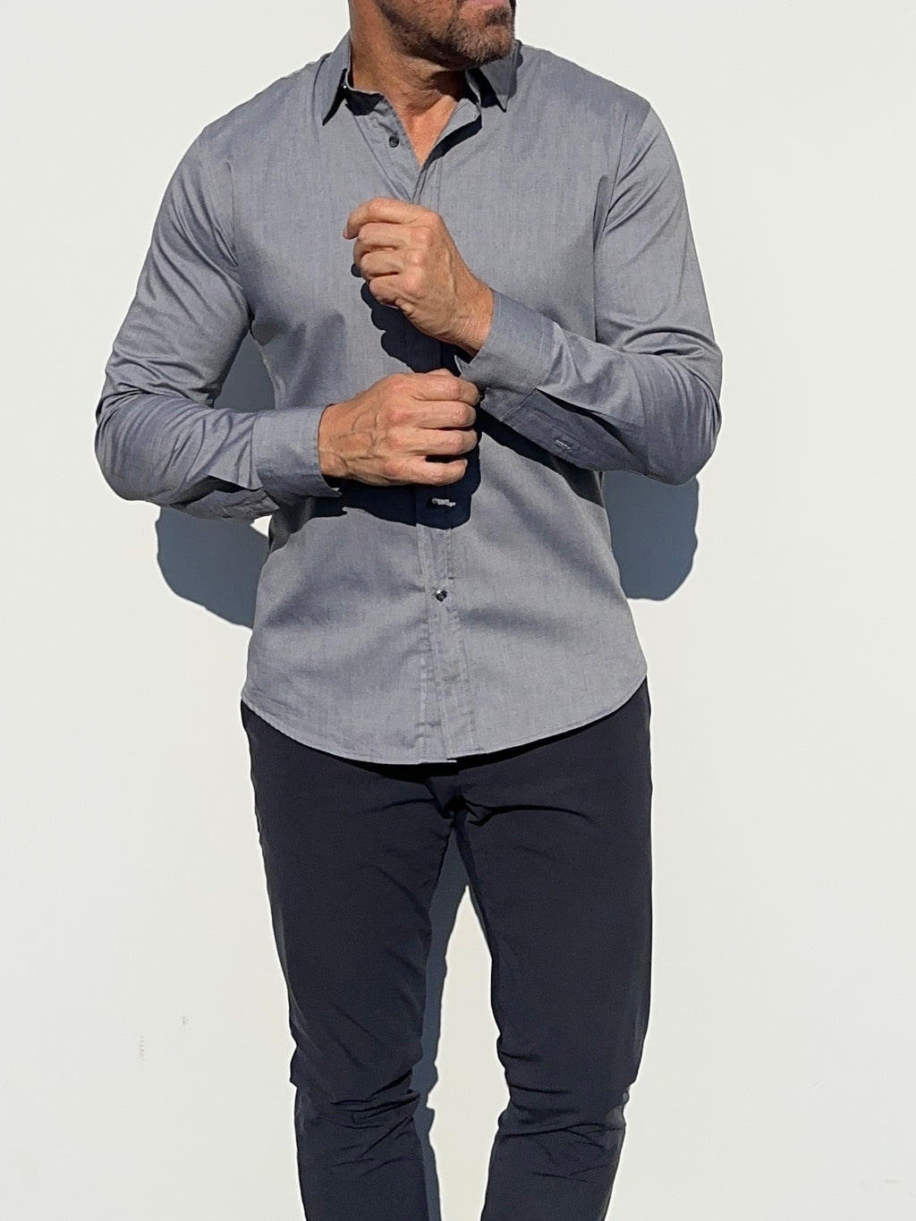 Wrinkle-Resistant OG Oxford - Metal Gray