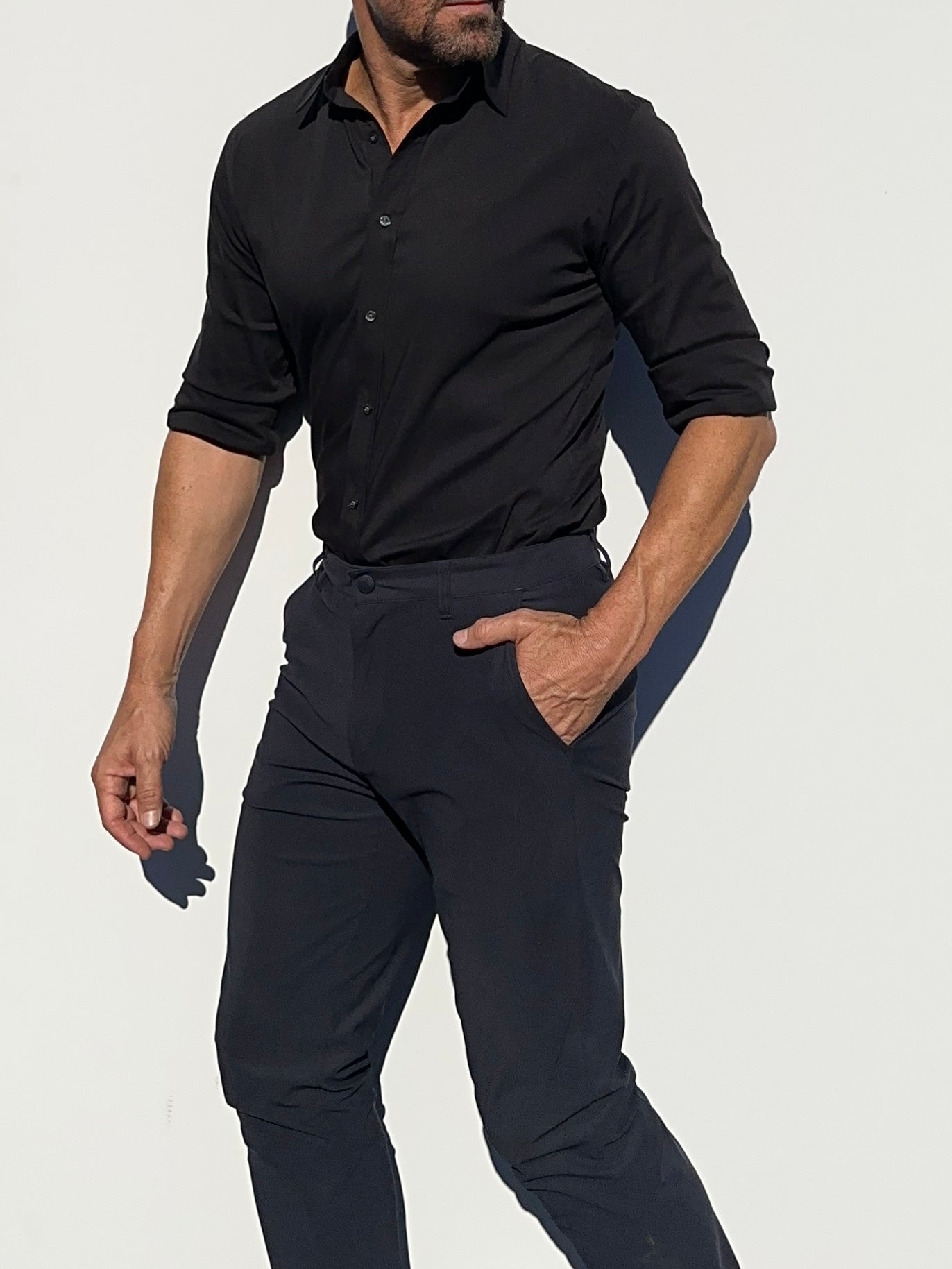 Mega-Stretch Performance Broadcloth - Black
