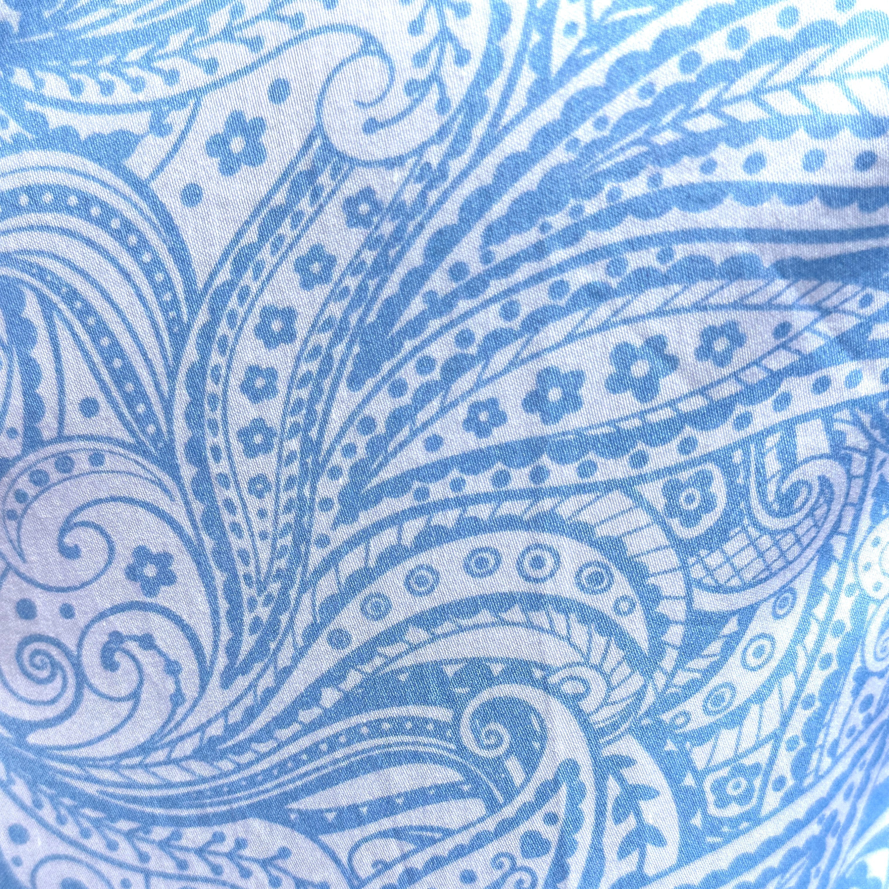 Paisley Print Party Shirt - Light Blue Paisley