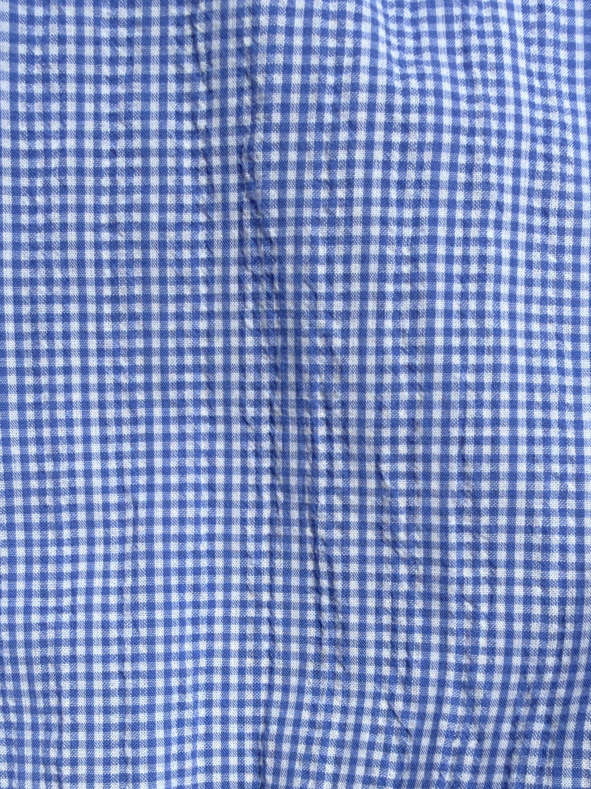 Mini-Gingham Seersucker - Light Blue