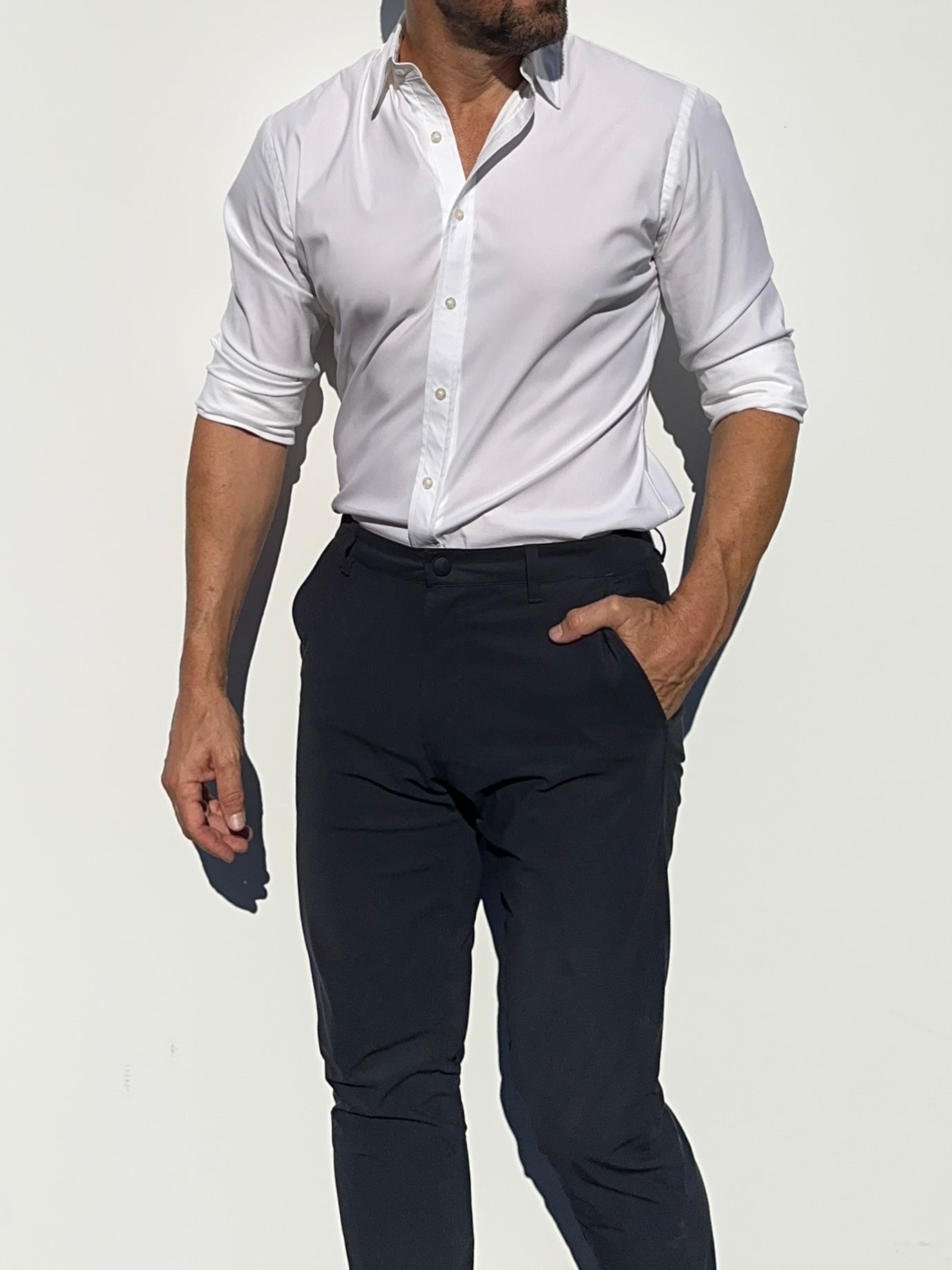Mega-Stretch Performance Broadcloth - White