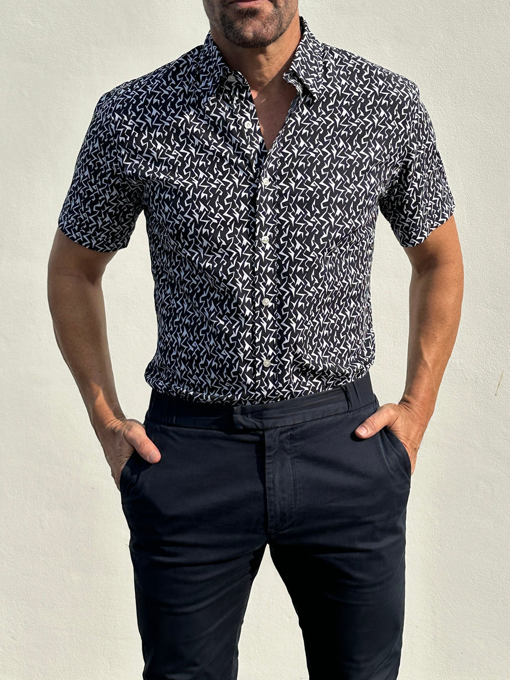 Blue Lightning Party Shirt - Midnight Lightning