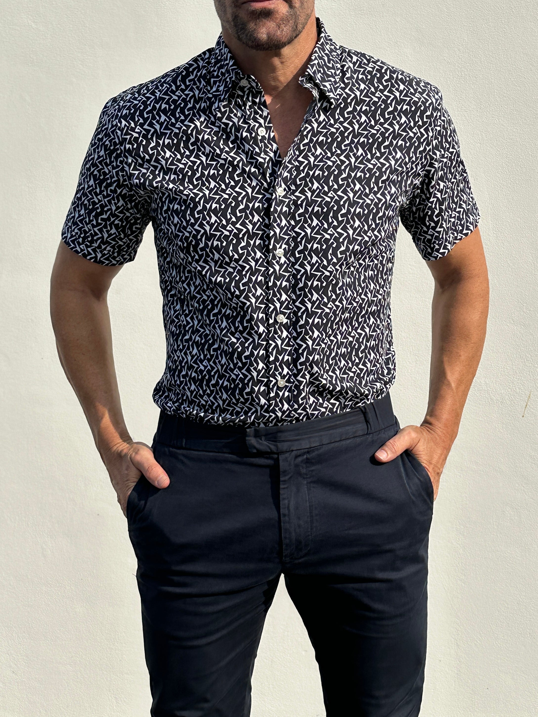 Blue Lightning Party Shirt - Midnight Lightning