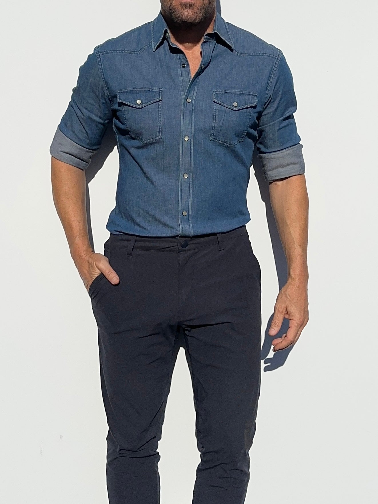 The Stretch Denim Western - Small Batch #293 Indigo Denim