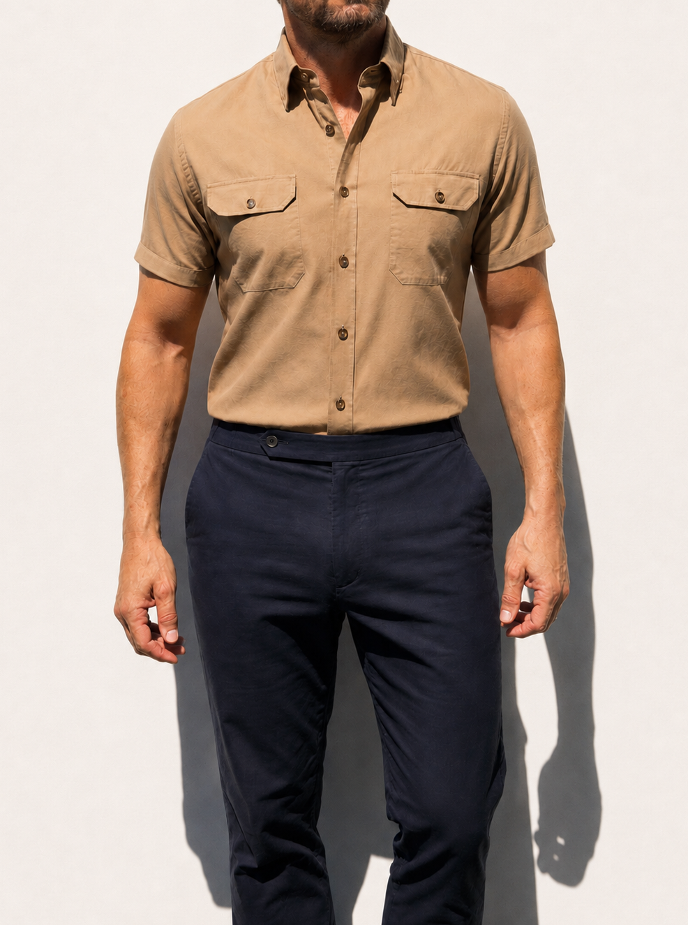 The Short Sleeve Utility Shirt - Tan