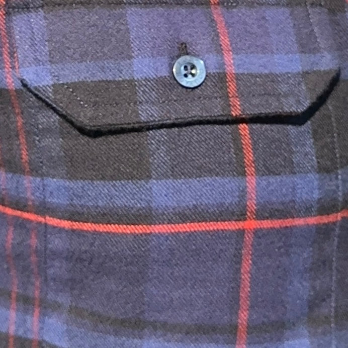 Navy, Black & Red Utility Flannel - Navy & Red