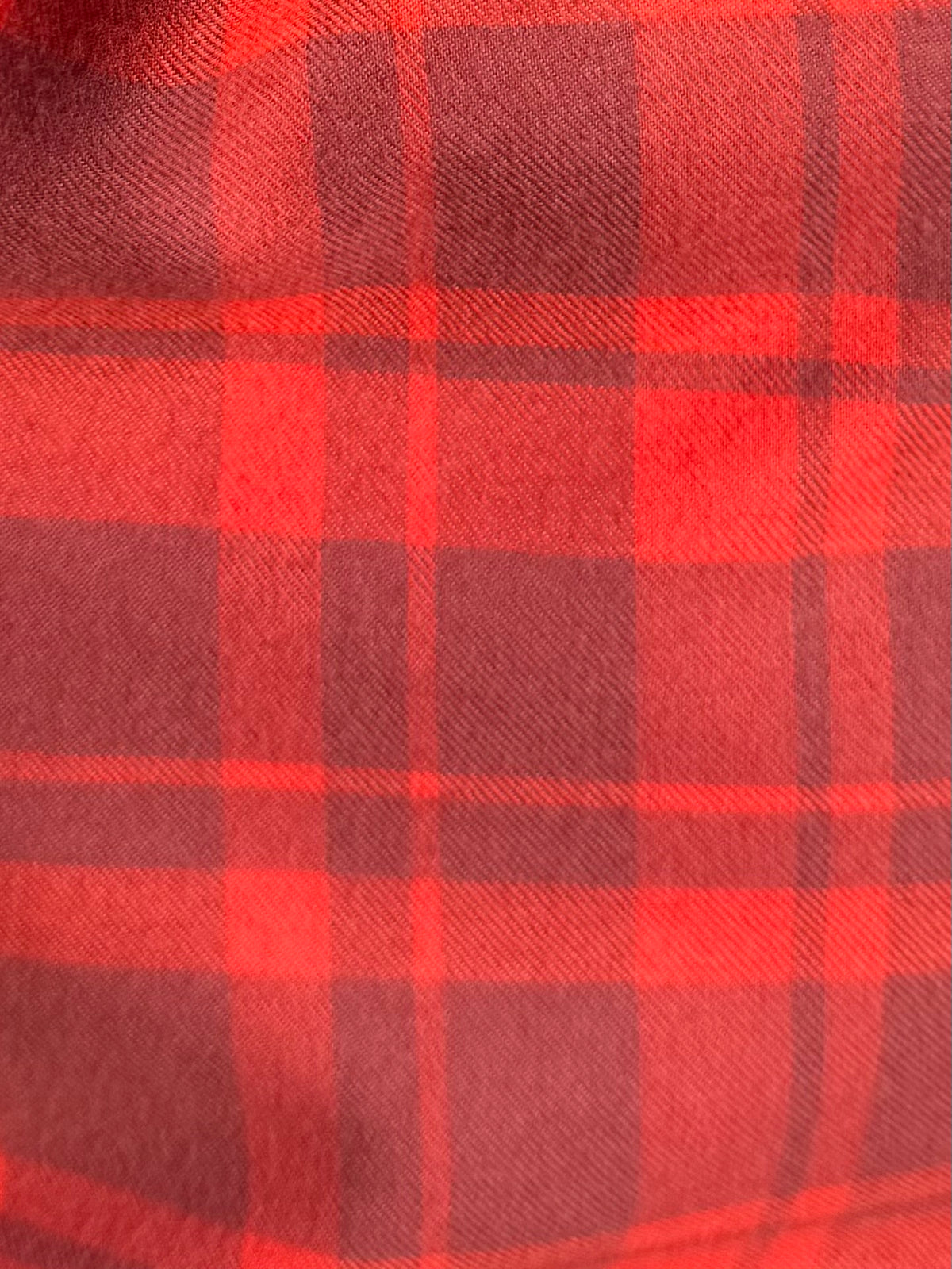 Dress Flannel - Orange with Red Plaid
