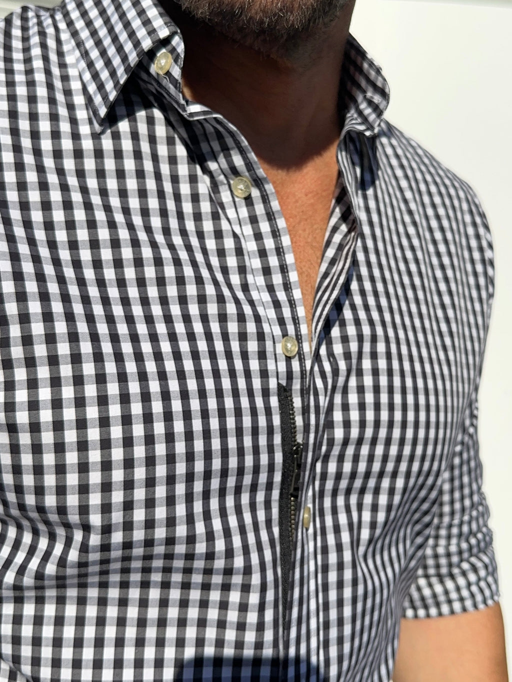 The Gingham Poplin - Black Gingham Poplin