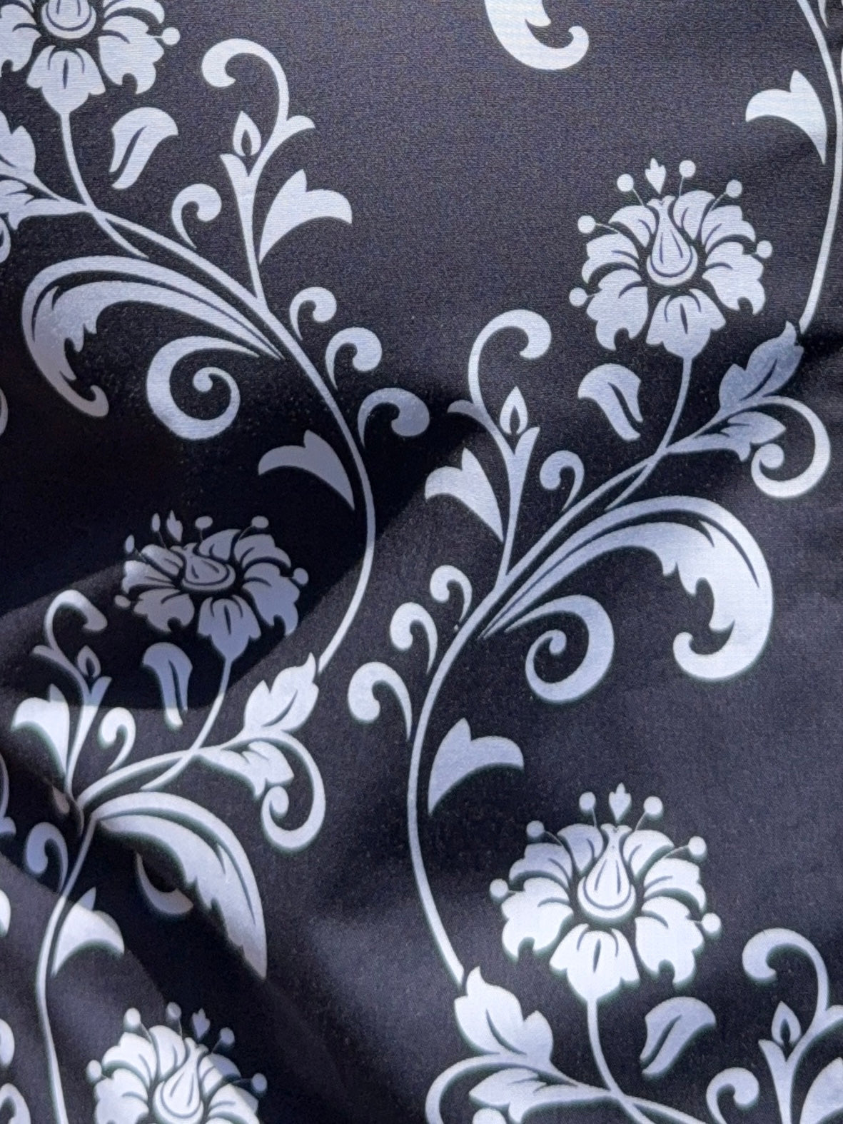 Ornamental Floral on Cotton - Ornamental Floral on Navy- Small Batch #