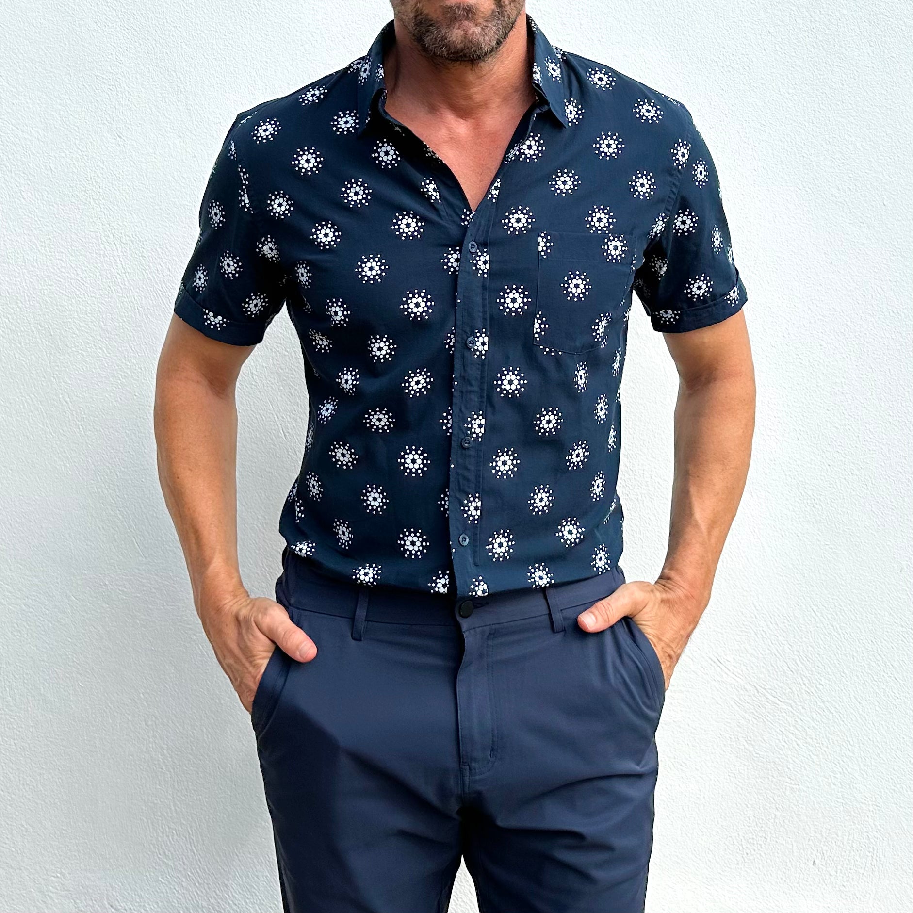 Cardano Summer - Navy Print