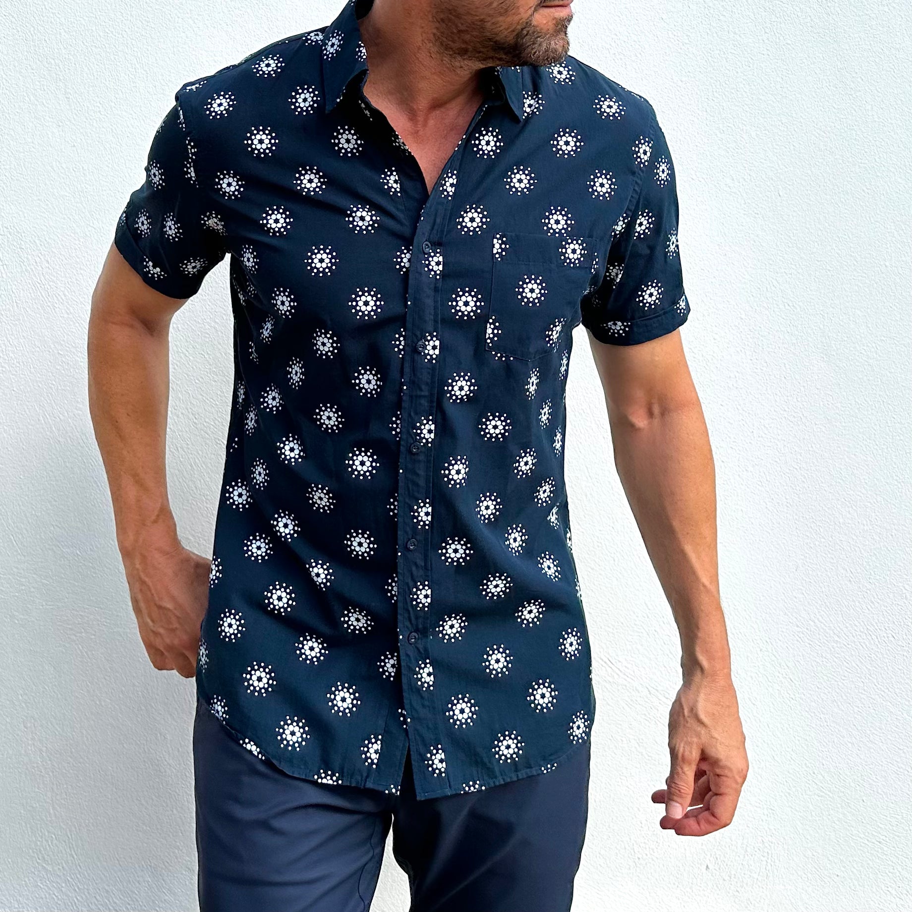 Cardano Summer - Navy Print